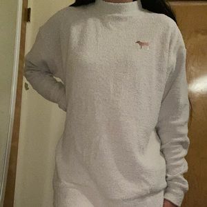 Super Cute Pink Oversized Mock Neck Sweater